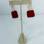 Crimson and White Gameday Earrings