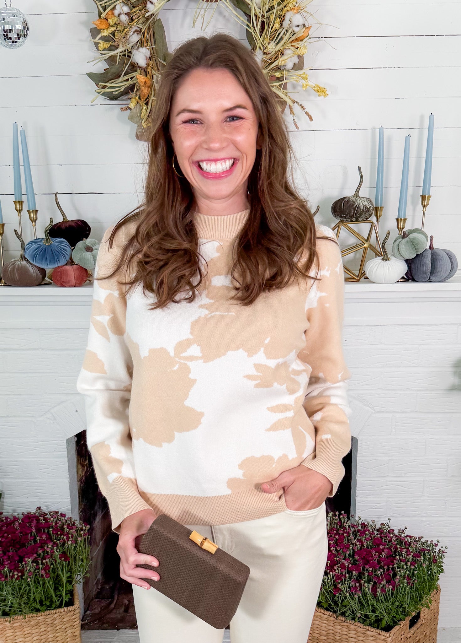 Crocket Cream + Latte Sweater