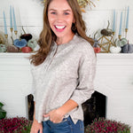 Cullen Heather Grey Boxy Henley Top BOBI 