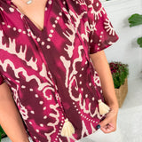 Cullen Plum Tassel Tie Top THML