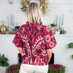 Cullen Plum Tassel Tie Top THML