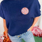 Cumberland Navy Sleeveless Sweater PINCH