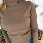 Daisy Olive Turtleneck Sweater Molly Bracken