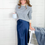 Dakota Blue Striped Turtleneck Sweater Staccato