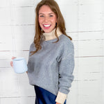 Dakota Blue Striped Turtleneck Sweater Staccato