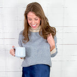 Dakota Blue Striped Turtleneck Sweater Staccato