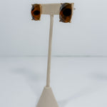 Dakota Tortoise Rectangle Stone Earring