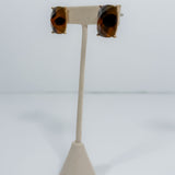 Dakota Tortoise Rectangle Stone Earring