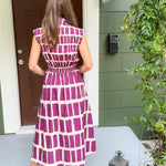 Dallas Merlot Box Plaid Maxi Dress Entro