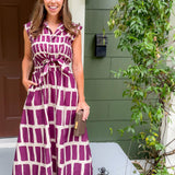 Dallas Merlot Box Plaid Maxi Dress Entro