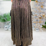 Dalton Black + Gold Shimmer Maxi Skirt Molly Bracken