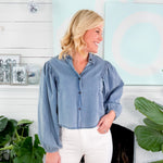 Dana Denim Volume Top ABLE