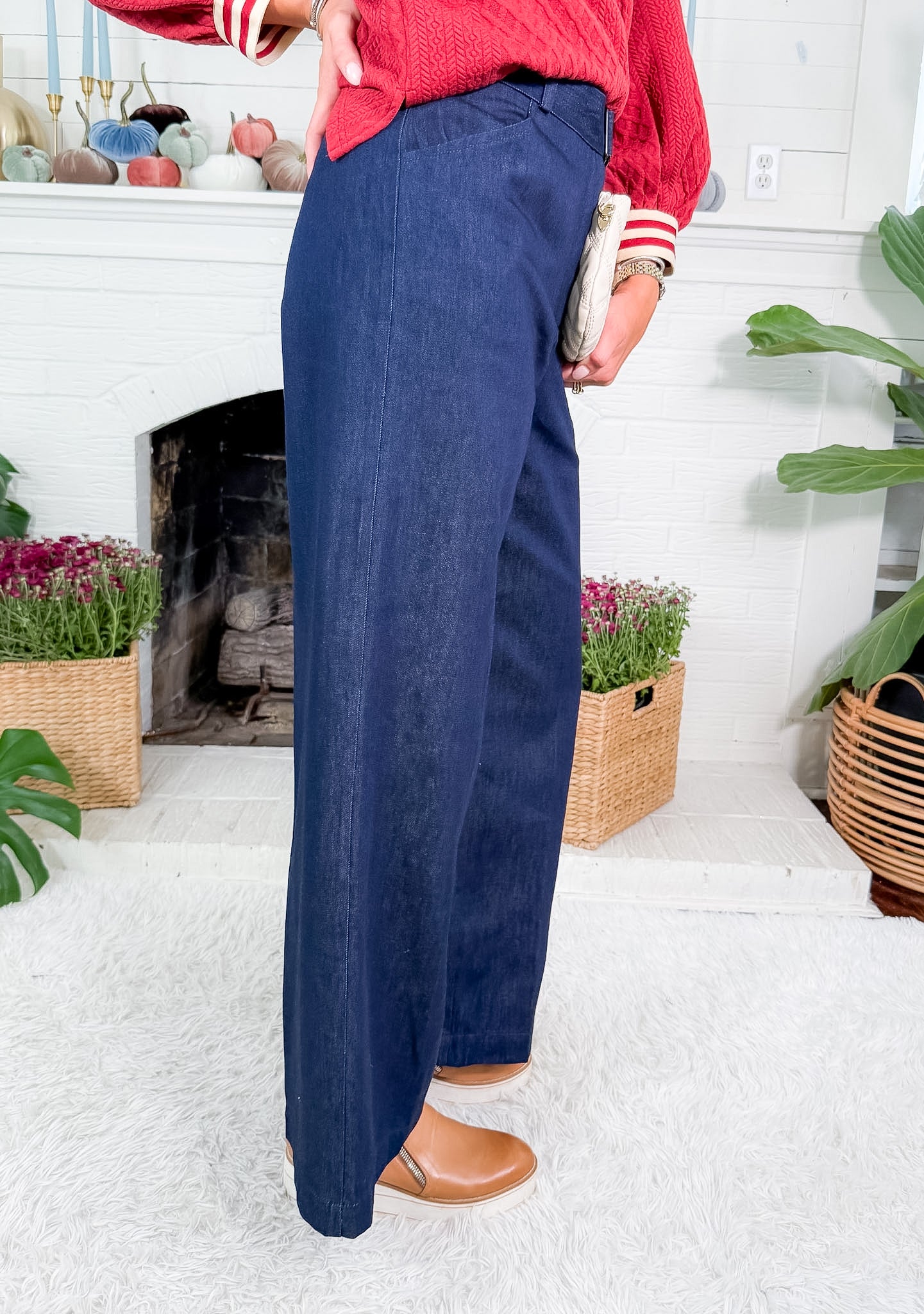 Danielle Dark Blue Denim Pants Lucy Paris