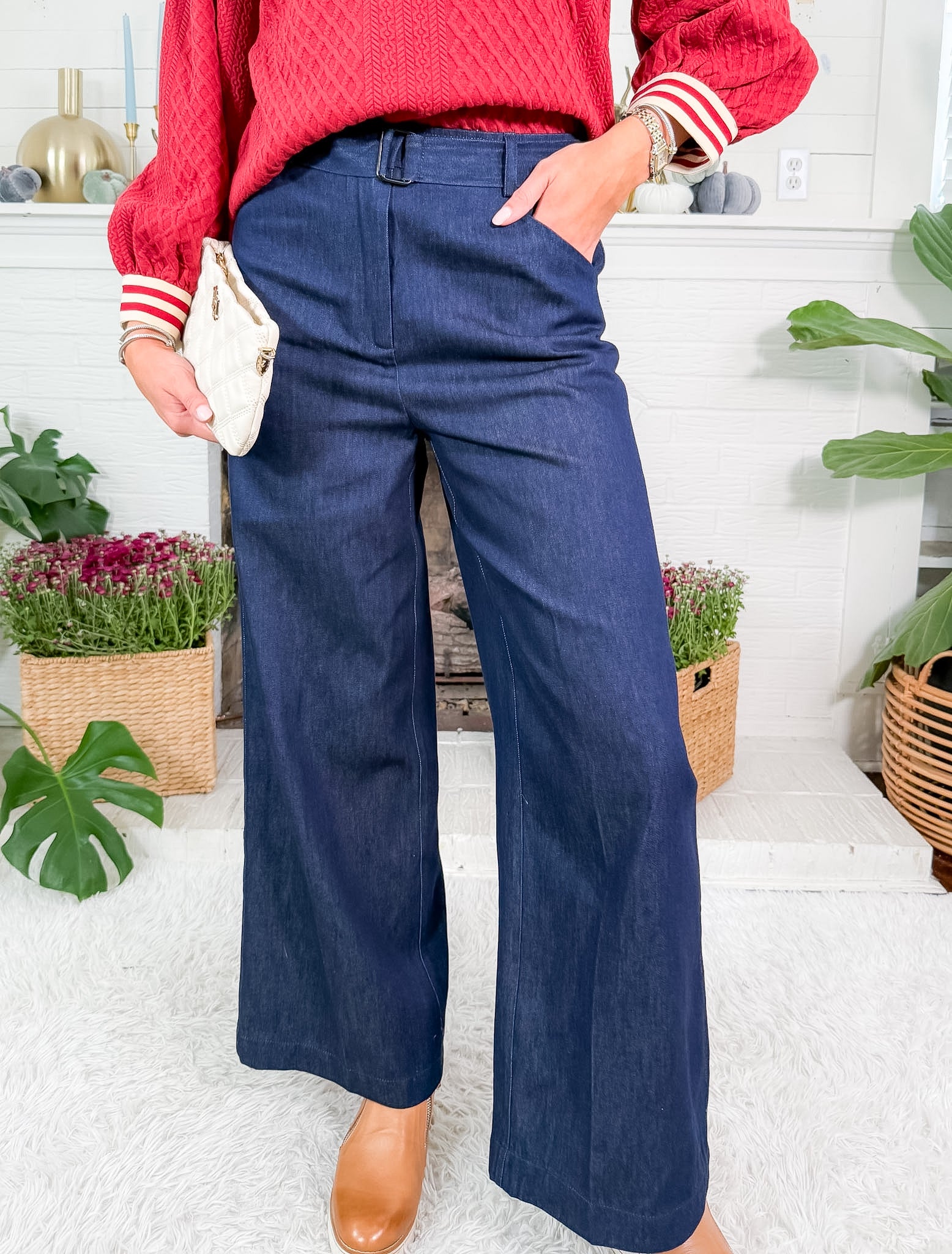 Danielle Dark Blue Denim Pants Lucy Paris
