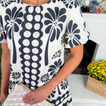 Dante Black + Ivory Mini Dress