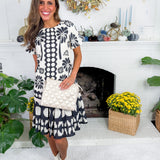 Dante Black + Ivory Mini Dress