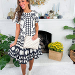 Dante Black + Ivory Mini Dress
