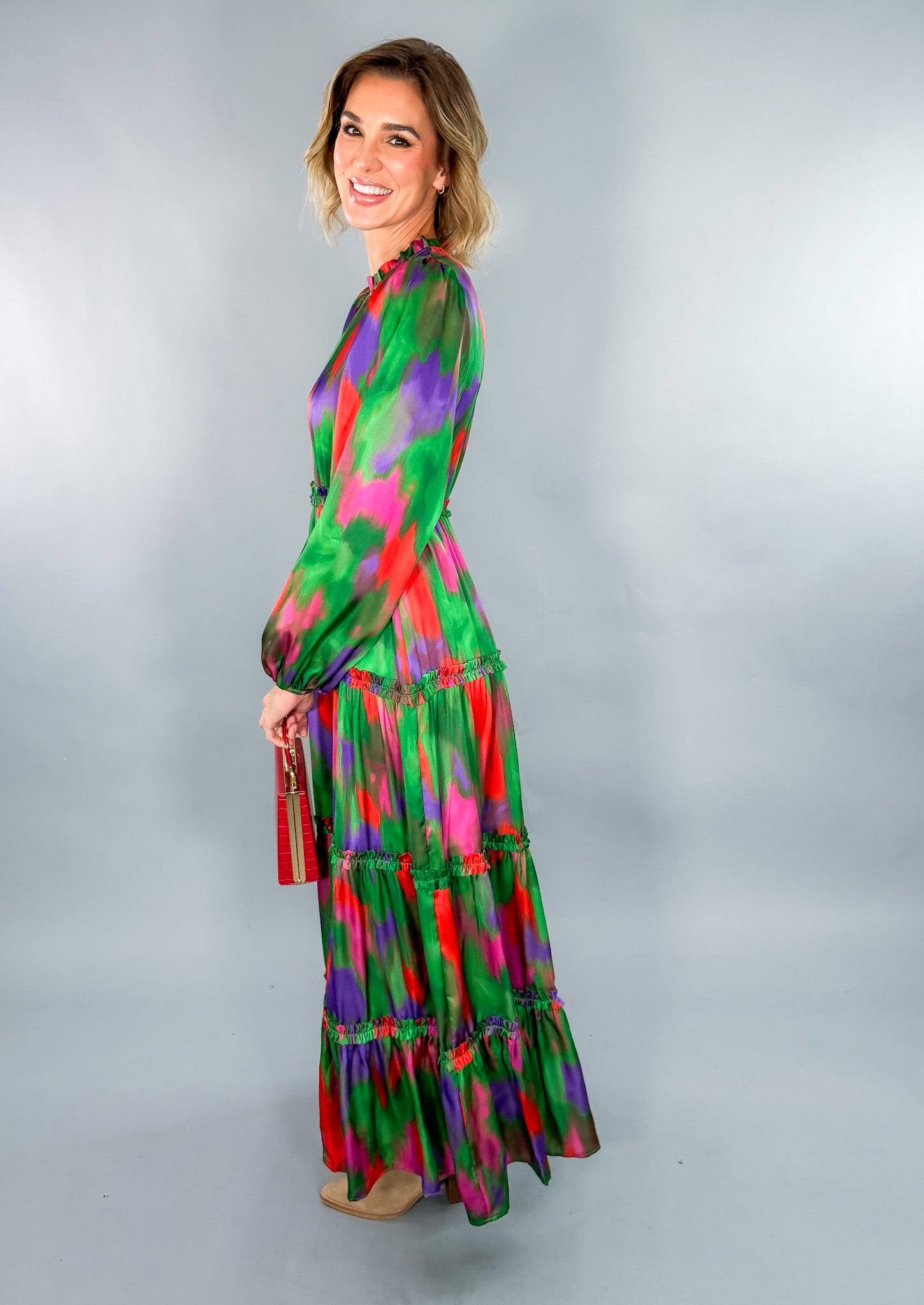 Darden Green + Purple Multi Maxi Dress