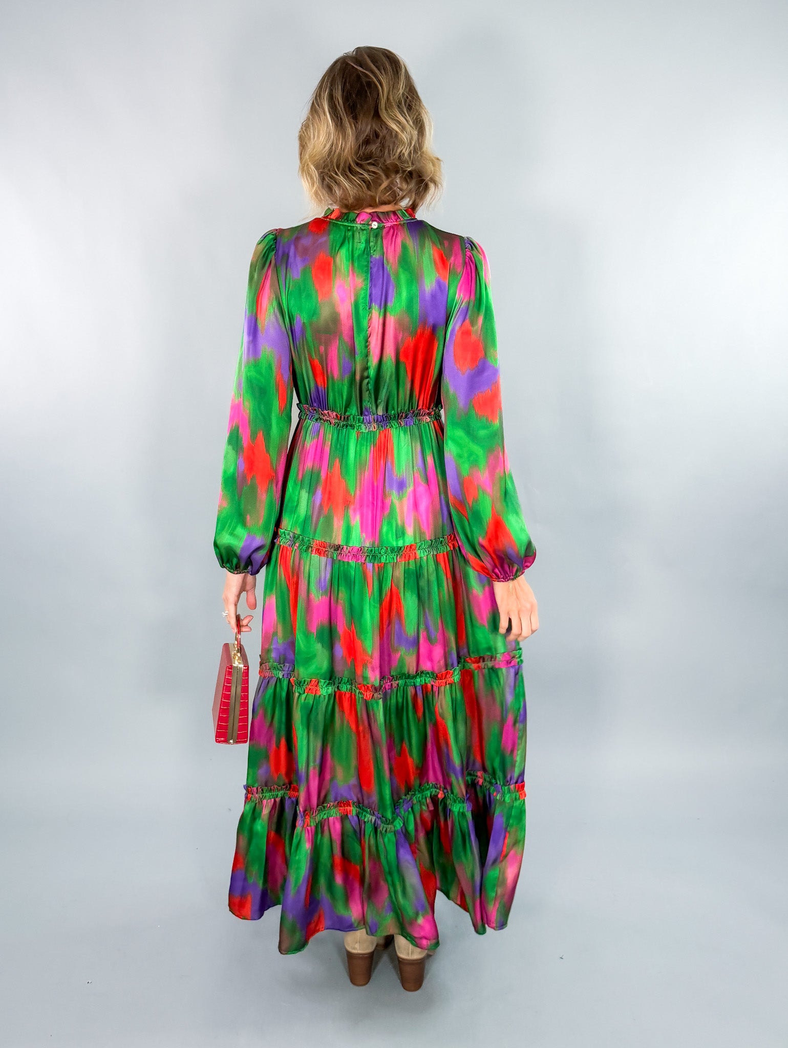 Darden Green + Purple Multi Maxi Dress