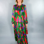 Darden Green + Purple Multi Maxi Dress