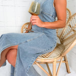 Darlene Light Denim Maxi Dress