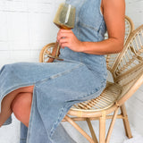 Darlene Light Denim Maxi Dress