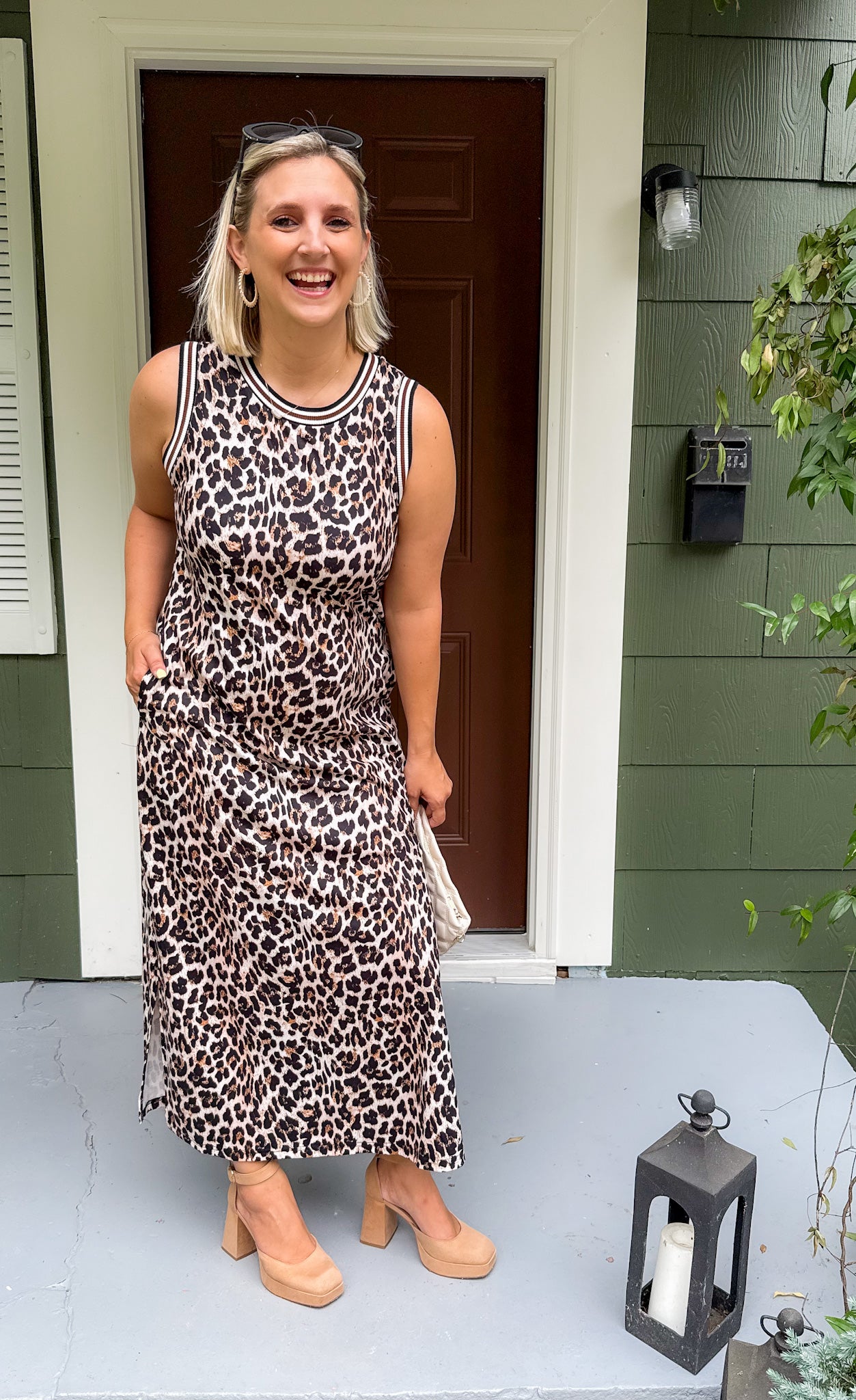 Davis Leopard Sleeveless Maxi Dress