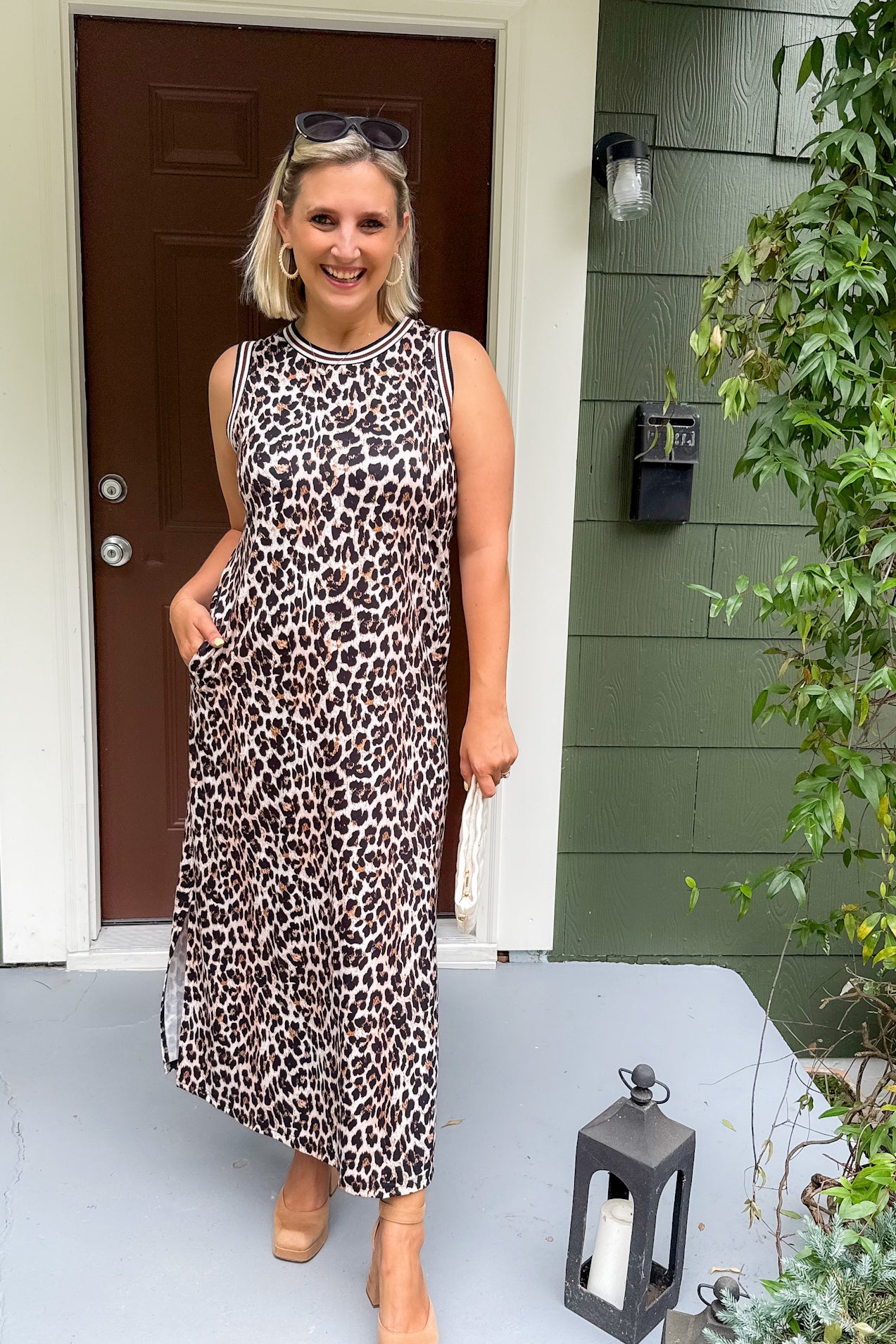 Davis Leopard Sleeveless Maxi Dress