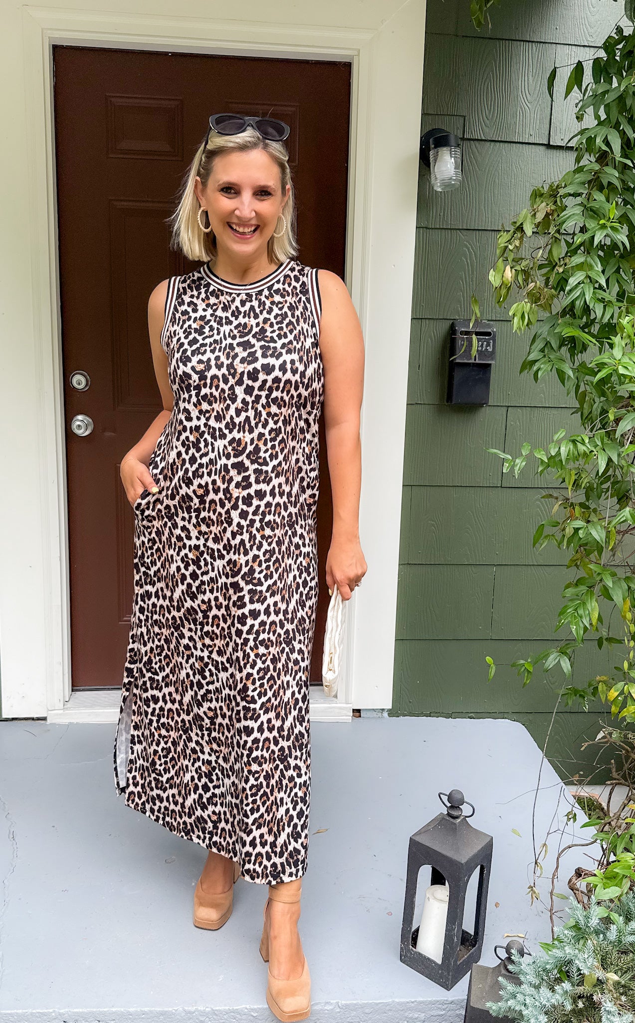 Davis Leopard Sleeveless Maxi Dress
