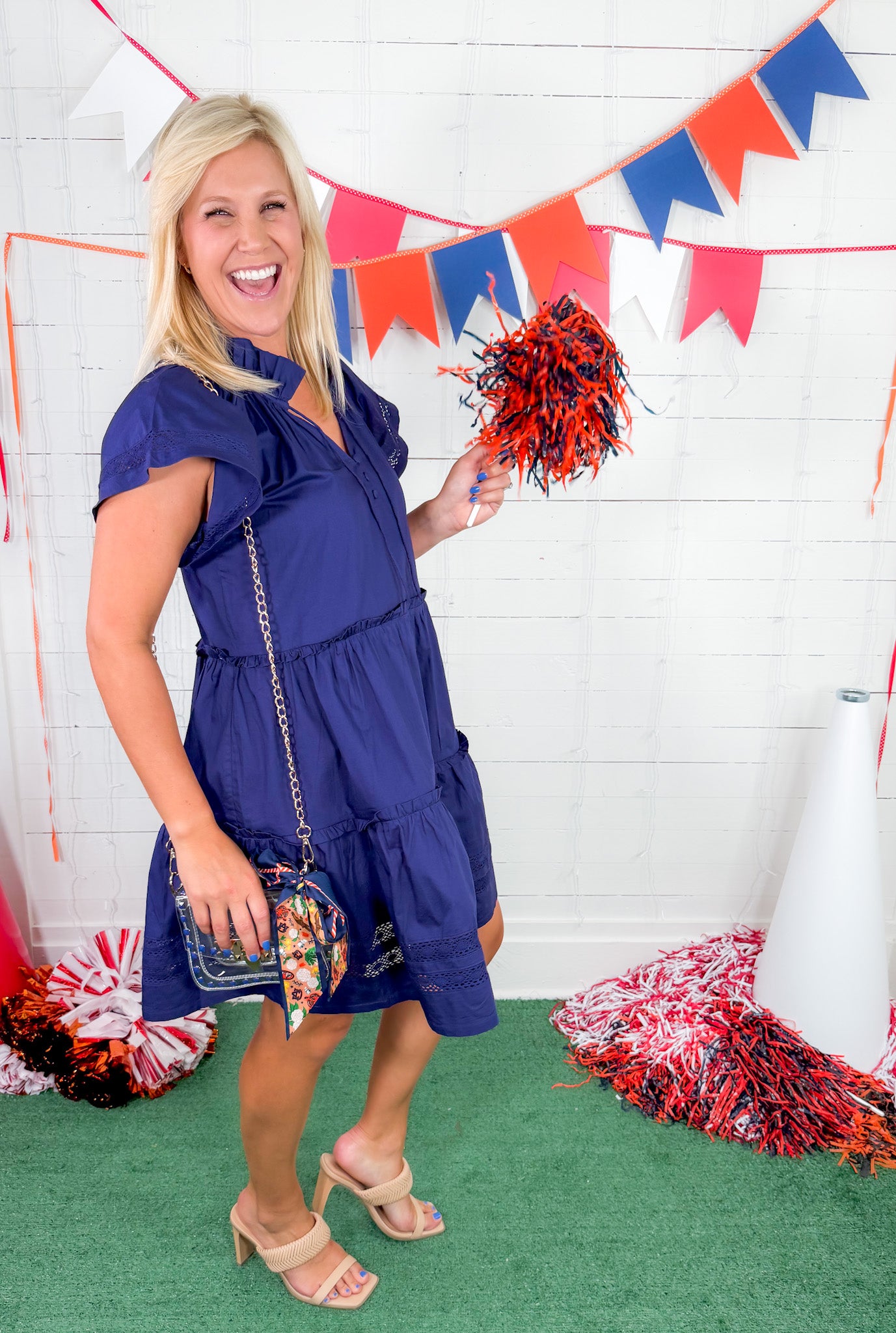 Dayna Blue Mini Dress Double A the Brand