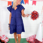 Dayna Blue Mini Dress Double A the Brand