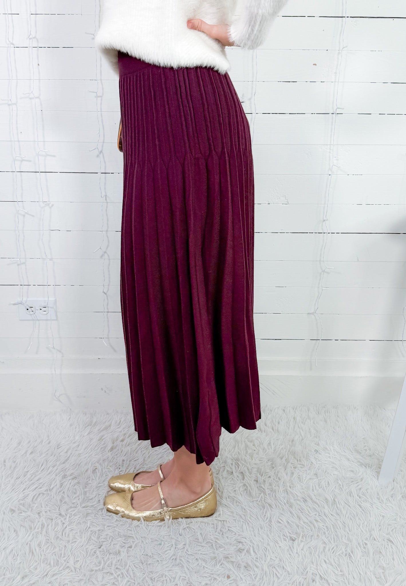 Deborah Cabernet Red Sweater Skirt Molly Bracken