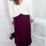 Deborah Cabernet Red Sweater Skirt Molly Bracken