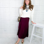 Deborah Cabernet Red Sweater Skirt Molly Bracken