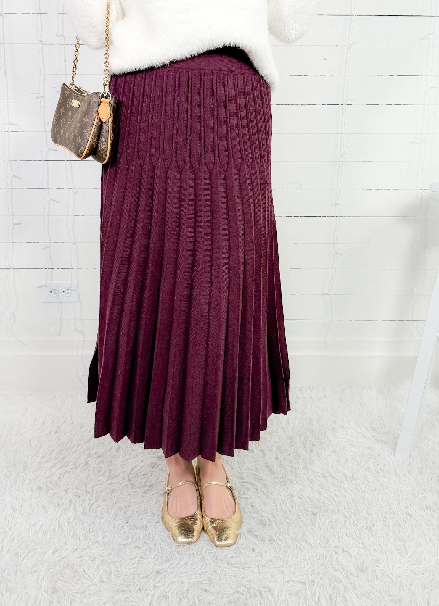 Deborah Cabernet Red Sweater Skirt Molly Bracken