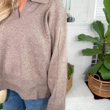 Delilah Espresso Collar Sweater