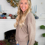 Delilah Espresso Collar Sweater