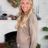 Delilah Espresso Collar Sweater
