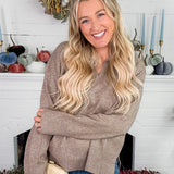Delilah Espresso Collar Sweater