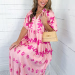 Delilah Shades of Pink Midi Dress Umgee