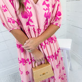 Delilah Shades of Pink Midi Dress Umgee