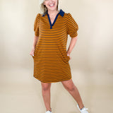 Delores_Rust_Navy_Striped_Knit_Mini_Dress