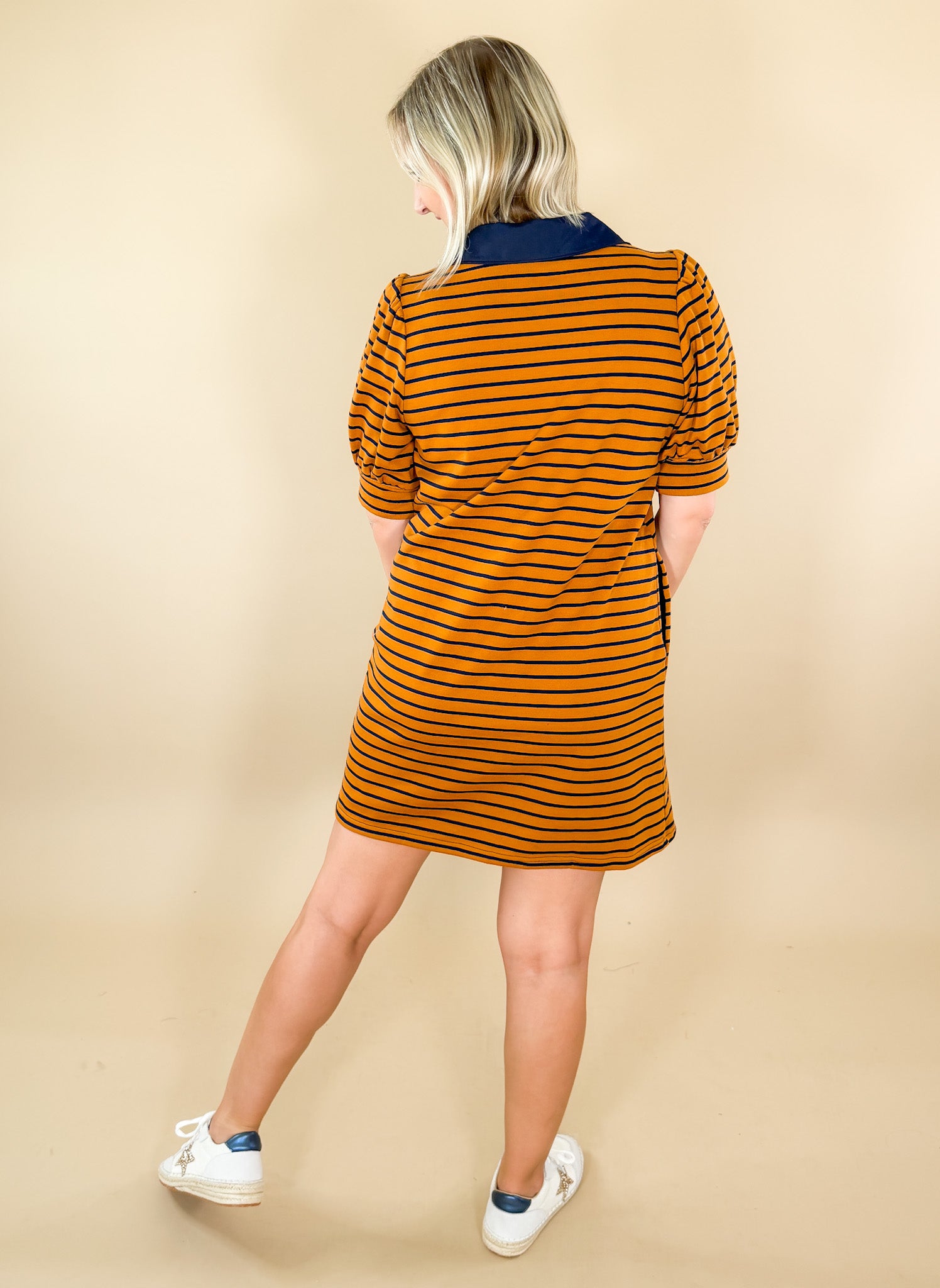 Delores_Rust_Navy_Striped_Knit_Mini_Dress