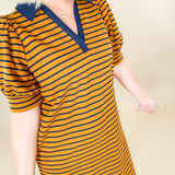 Delores_Rust_Navy_Striped_Knit_Mini_Dress