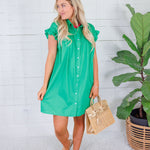 Denney Kelly Green Mini Dress Molly Bracken