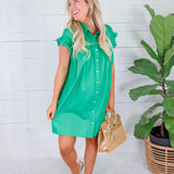 Denney Kelly Green Mini Dress Molly Bracken