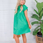 Denney Kelly Green Mini Dress Molly Bracken