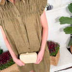 Denney Olive Fine Corduroy Mini Dress Molly Bracken