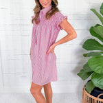 Denney Red Stripe Mini Dress Molly Bracken