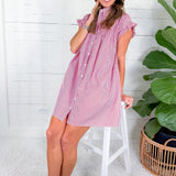 Denney Red Stripe Mini Dress Molly Bracken
